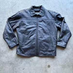 High quality 100% genuine leather jacket boxy fit fur lined